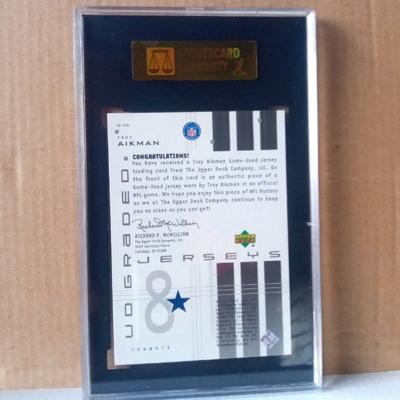 🏈🏆Troy Aikman "Player-Worn/Used - Blue Patch Insert" Slab🏆🏈 - Picture 2 of 6